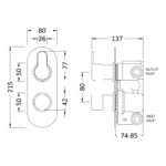 Nuie Arvan Brushed Bronze Concealed Thermostatic Twin 3-Way Shower Valve