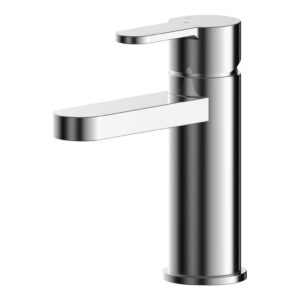 Nuie Arvan Chrome Eco Mono Basin Mixer with Push Button Waste