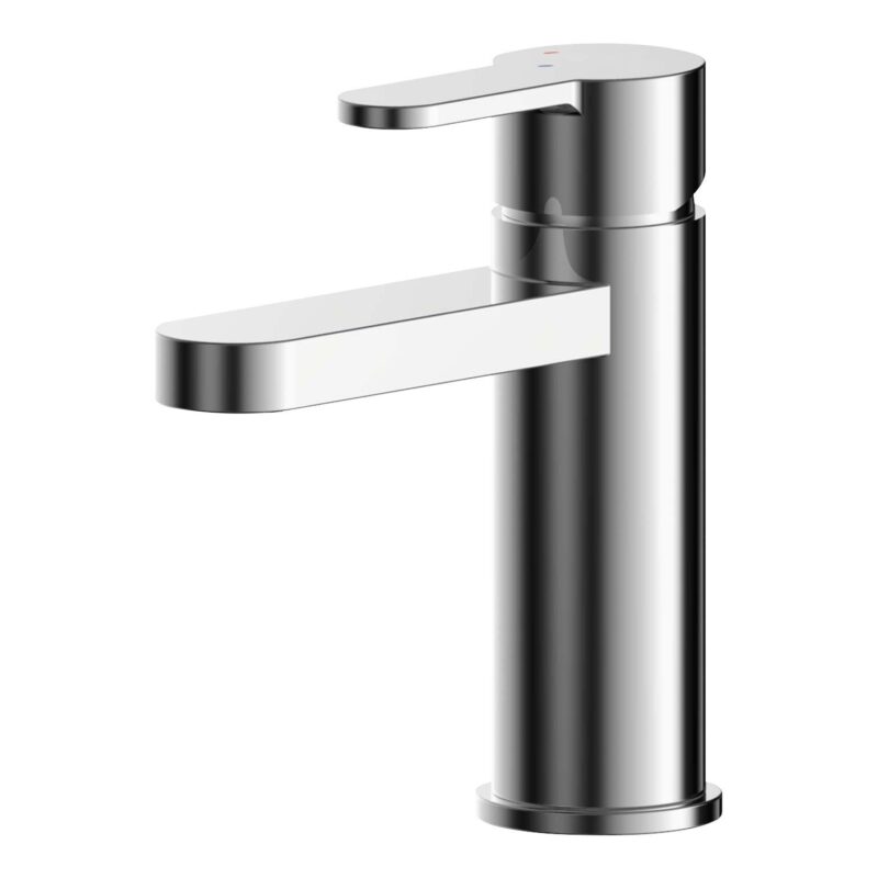 Nuie Arvan Chrome Eco Mono Basin Mixer with Push Button Waste