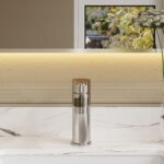 Nuie Arvan Chrome Eco Mono Basin Mixer with Push Button Waste