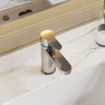 Nuie Arvan Chrome Eco Mono Basin Mixer with Push Button Waste