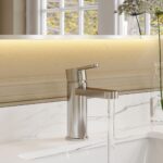 Nuie Arvan Chrome Eco Mono Basin Mixer with Push Button Waste
