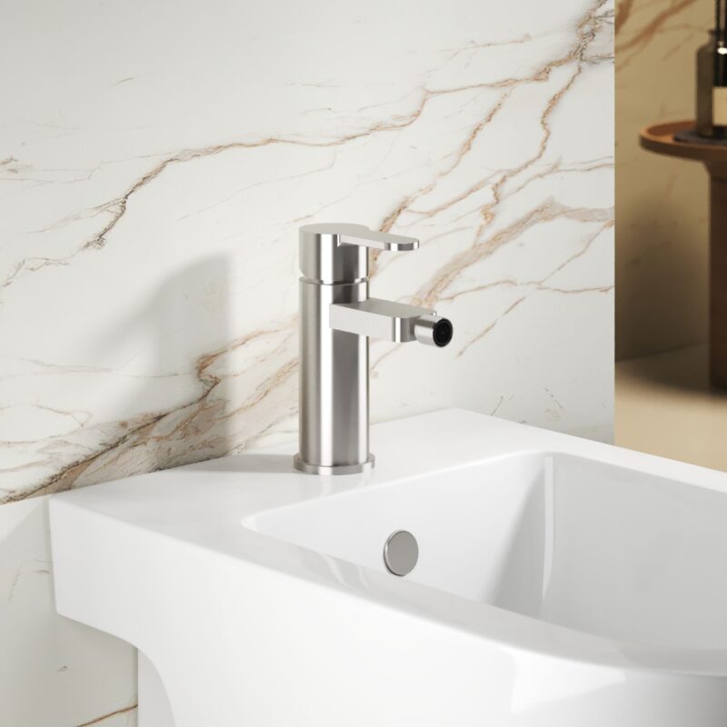 Nuie Arvan Chrome Bidet Mixer & Pop Up Waste
