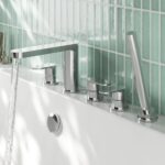 Nuie Arvan Chrome 5 Hole Deck Bath Shower Mixer