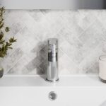 Nuie Arvan Mini Basin Mixer with Push Button Waste