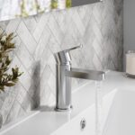 Nuie Arvan Mini Basin Mixer with Push Button Waste