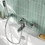 Nuie Arvan Chrome Wall Mounted Bath Shower Mixer with Kit