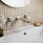 Nuie Arvan Chrome 3 Hole Wall Basin Mixer