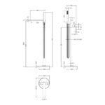 Nuie Arvan Chrome Freestanding Bath Shower Mixer