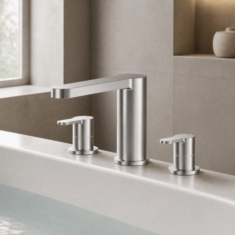 Nuie Arvan Chrome 3 Hole Bath Filler