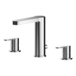 Nuie Arvan Chrome 3 Hole Basin Mixer with Pop Up Waste