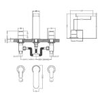 Nuie Arvan Chrome 3 Hole Basin Mixer with Pop Up Waste