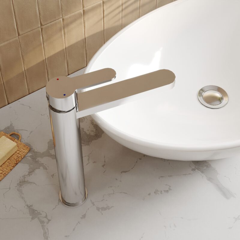 Nuie Arvan Chrome Tall Mono Basin Mixer