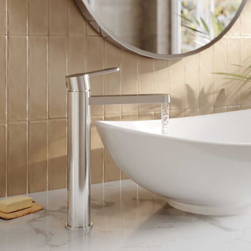 Nuie Arvan Chrome Tall Mono Basin Mixer