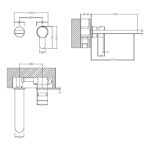 Nuie Arvan Chrome 2 Hole Wall Basin Mixer Tap