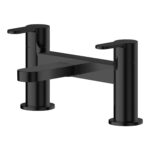 Nuie Arvan Matt Black Deck Mounted Bath Filler