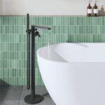 Nuie Arvan Matt Black Freestanding Bath Shower Mixer