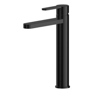 Nuie Arvan Matt Black High Rise Mono Basin Mixer