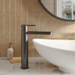 Nuie Arvan Matt Black High Rise Mono Basin Mixer
