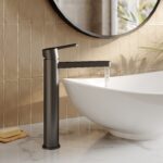 Nuie Arvan Matt Black High Rise Mono Basin Mixer