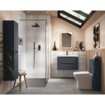 Nuie Arvan Matt Black Twin Thermostatic Shower Valve with Diverter
