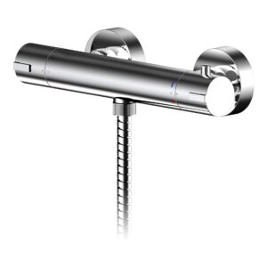 Nuie Arvan Chrome Thermostatic Bar Shower Valve