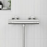 Nuie Arvan Chrome Thermostatic Bar Shower Valve