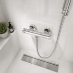 Nuie Arvan Chrome Thermostatic Bar Shower Valve