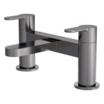 Nuie Arvan Deck Mounted Brushed Pewter Bath Filler