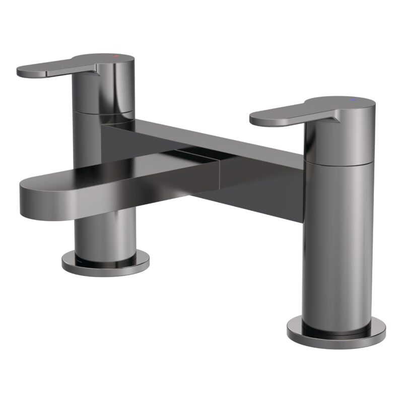 Nuie Arvan Deck Mounted Brushed Pewter Bath Filler Nuie Arvan Deck Mounted Brushed Pewter Bath Filler