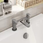 Nuie Arvan Deck Mounted Brushed Pewter Bath Filler