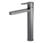 Nuie Arvan Brushed Pewter High Rise Mono Basin Mixer