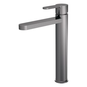 Nuie Arvan Brushed Pewter High Rise Mono Basin Mixer