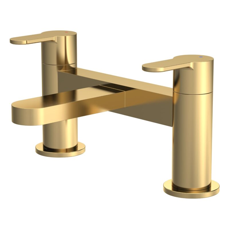 Nuie Arvan Brushed Brass Deck Mounted Bath Filler Nuie Arvan Brushed Brass Deck Mounted Bath Filler