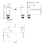 Nuie Arvan Brushed Brass Deck Mounted Bath Filler