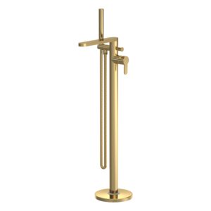 Nuie Arvan Brushed Brass Freestanding Bath Shower Mixer