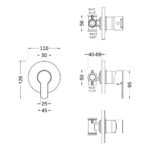 Nuie Arvan Chrome Manual Shower Valve