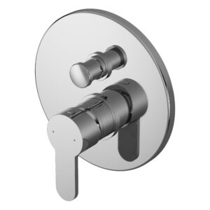 Nuie Arvan Chrome Manual Single Lever Shower Valve with Diverter