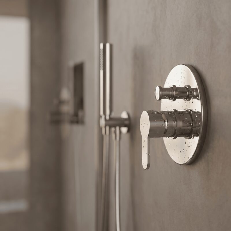Nuie Arvan Chrome Manual Single Lever Shower Valve with Diverter