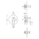 Nuie Arvan Chrome Manual Single Lever Shower Valve with Diverter