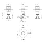 Nuie Arvan Chrome Concealed Stop Tap