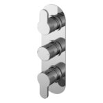 Nuie Arvan Chrome Triple Thermostatic Shower Valve