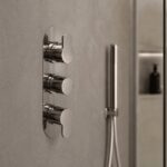 Nuie Arvan Chrome Triple Thermostatic Shower Valve