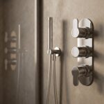 Nuie Arvan Chrome Triple Thermostatic Shower Valve