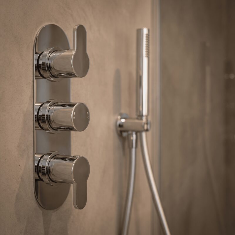 Nuie Arvan Chrome Triple Thermostatic Shower Valve