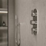 Nuie Arvan Chrome Triple Thermostatic Shower Valve with Diverter