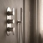 Nuie Arvan Chrome Triple Thermostatic Shower Valve with Diverter