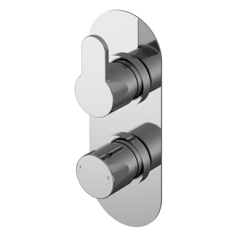 Nuie Arvan Chrome Twin Thermostatic Shower Valve Nuie Arvan Chrome Twin Thermostatic Shower Valve