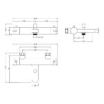 Nuie Binsey Chrome Wall Mounted Bath Shower Mixer