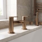 Nuie Binsey Deck Mounted Brushed Bronze Bath Filler